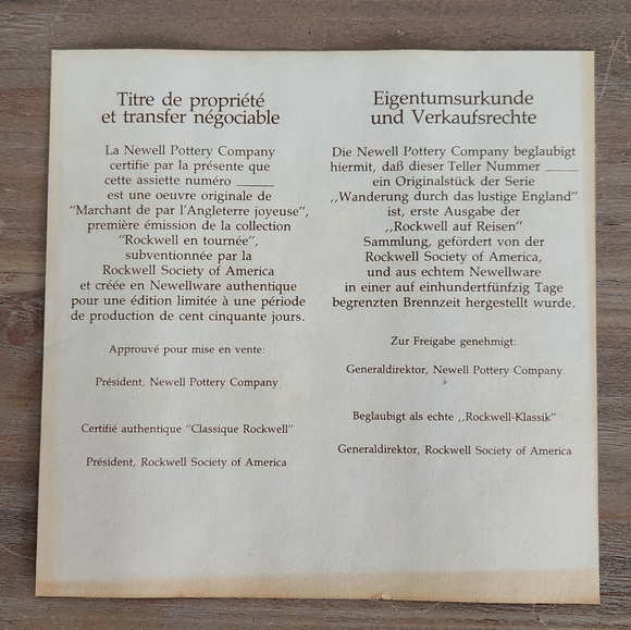 🎨Norman Rockwell Collector Plate, Walking Through Merrie Englande w/ PAPERWORK! - Picture 9 of 16